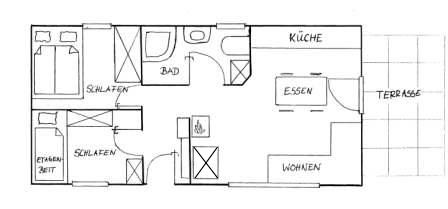Grundriss Bungalow Grundriss des Bungalows